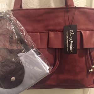 Large Chunn's Tote w/folding shopping tote.